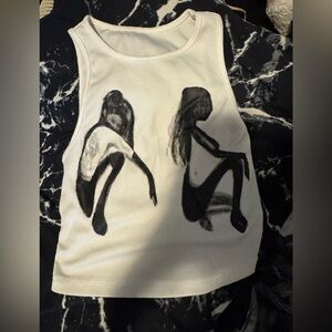 SHEIN white  Ribbed Top